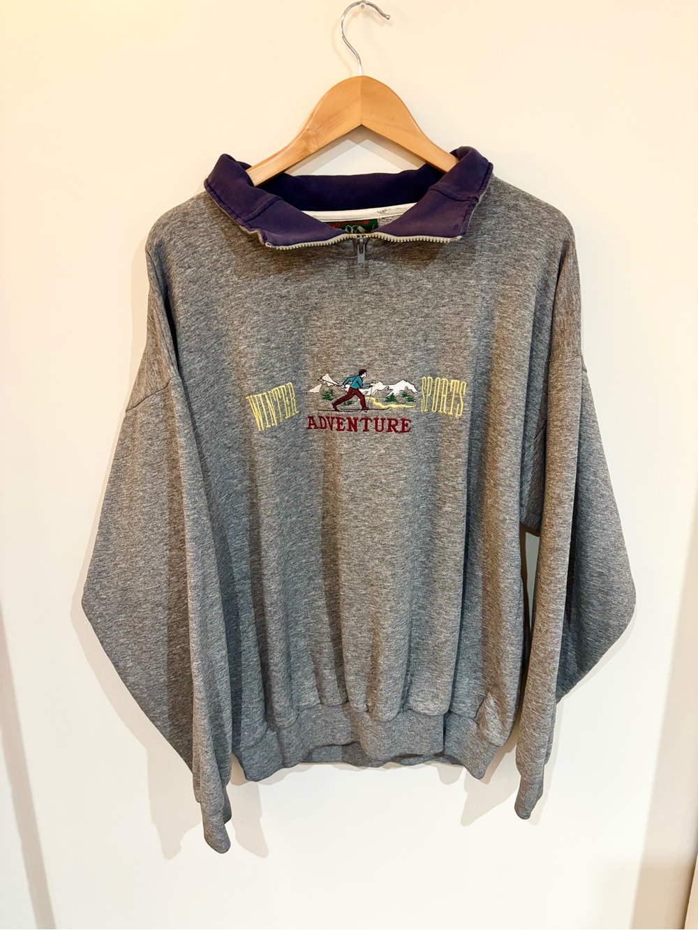 Men's Size Large 90's Ski Quarter-Zip